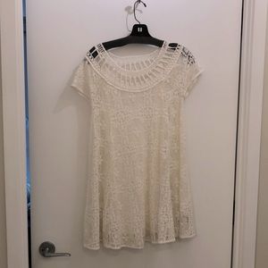 Free People XS cream lace mini dress